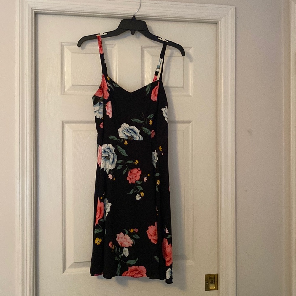 Old Navy floral black dress with spaghetti straps